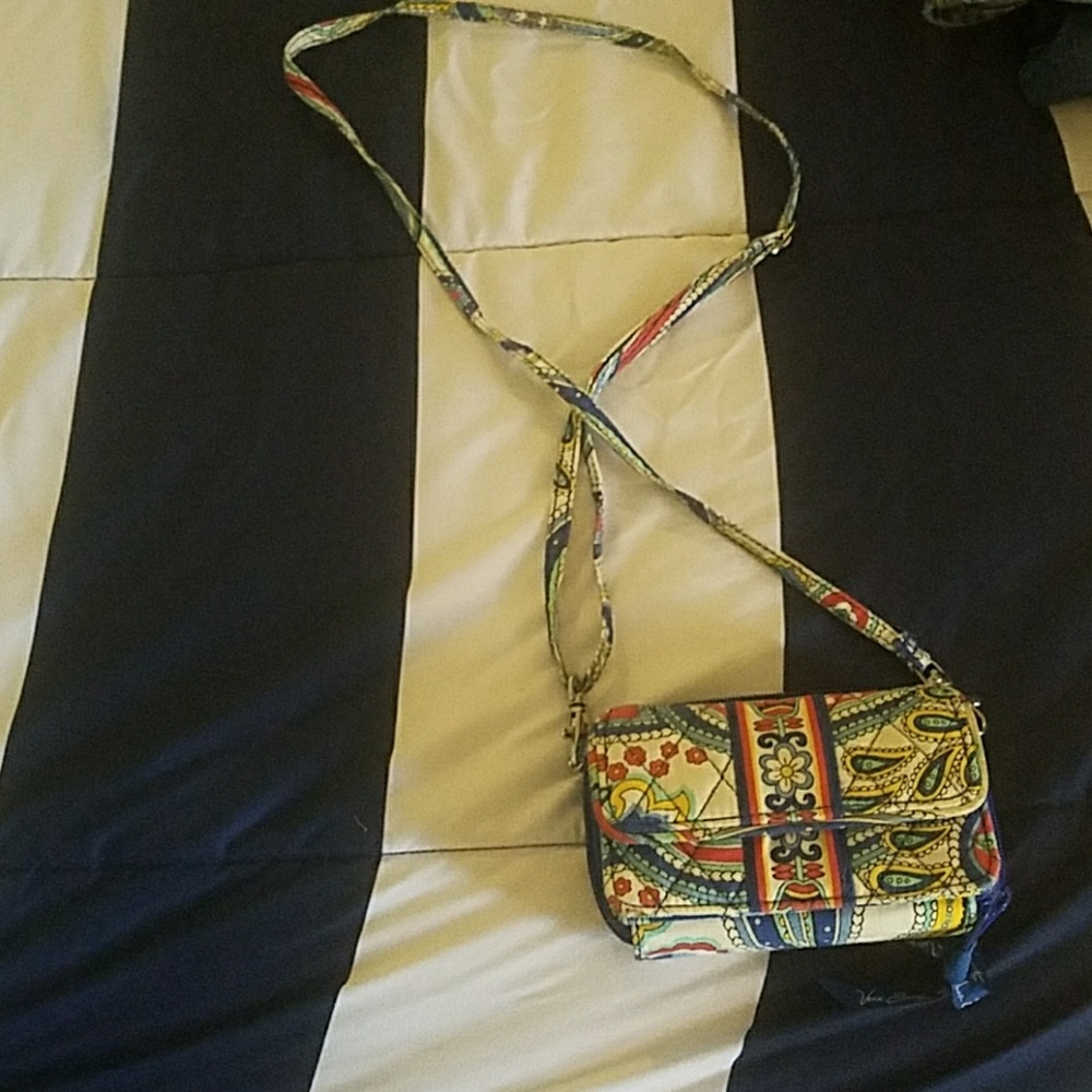 Cross body cell phone holder and wallet